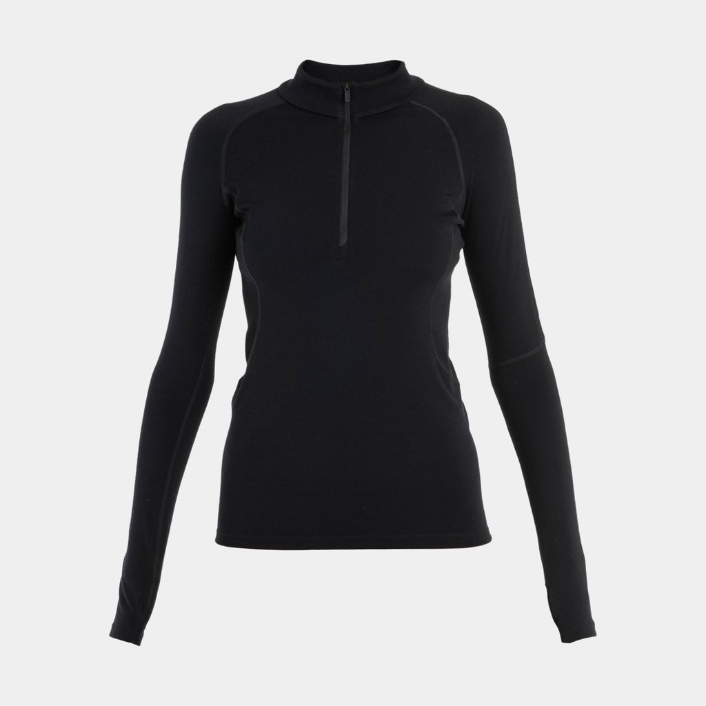 MerinoFine Polar Long Sleeves Half Zip 300 Women Black