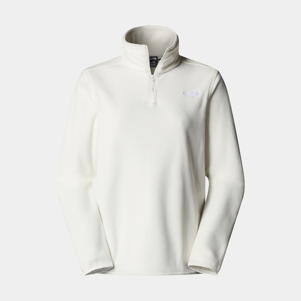 Glacier Fleece 1/4 Zip Jacket Women White Dune