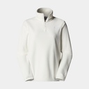 Glacier Fleece 1/4 Zip Jacket Women White Dune