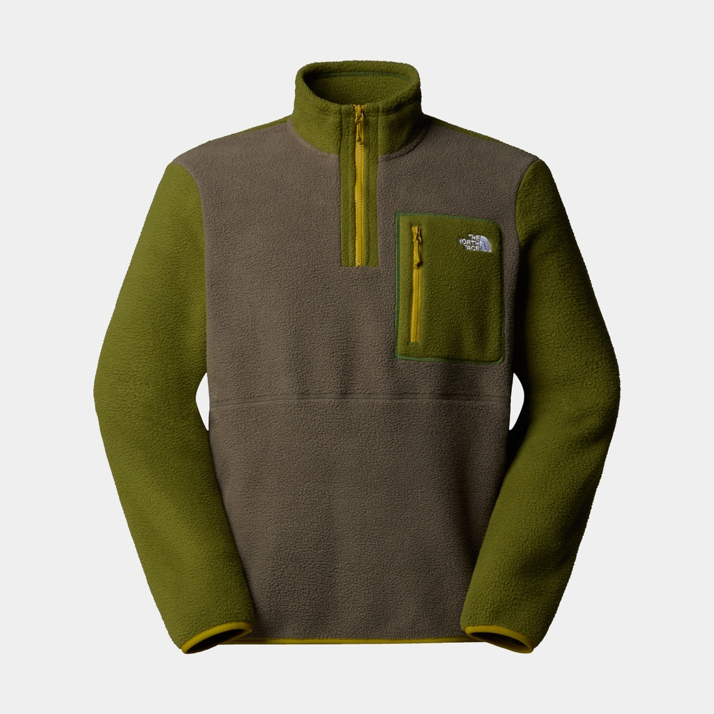 Yumiori 1/4 Zip New Taupe Green