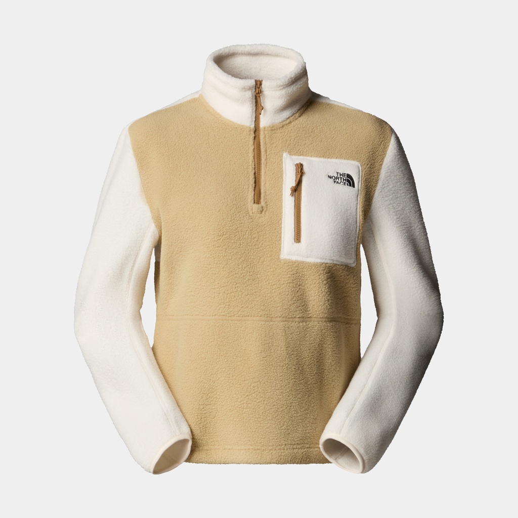 Yumiori 1/4 Zip Women Khaki Stone / White Dune
