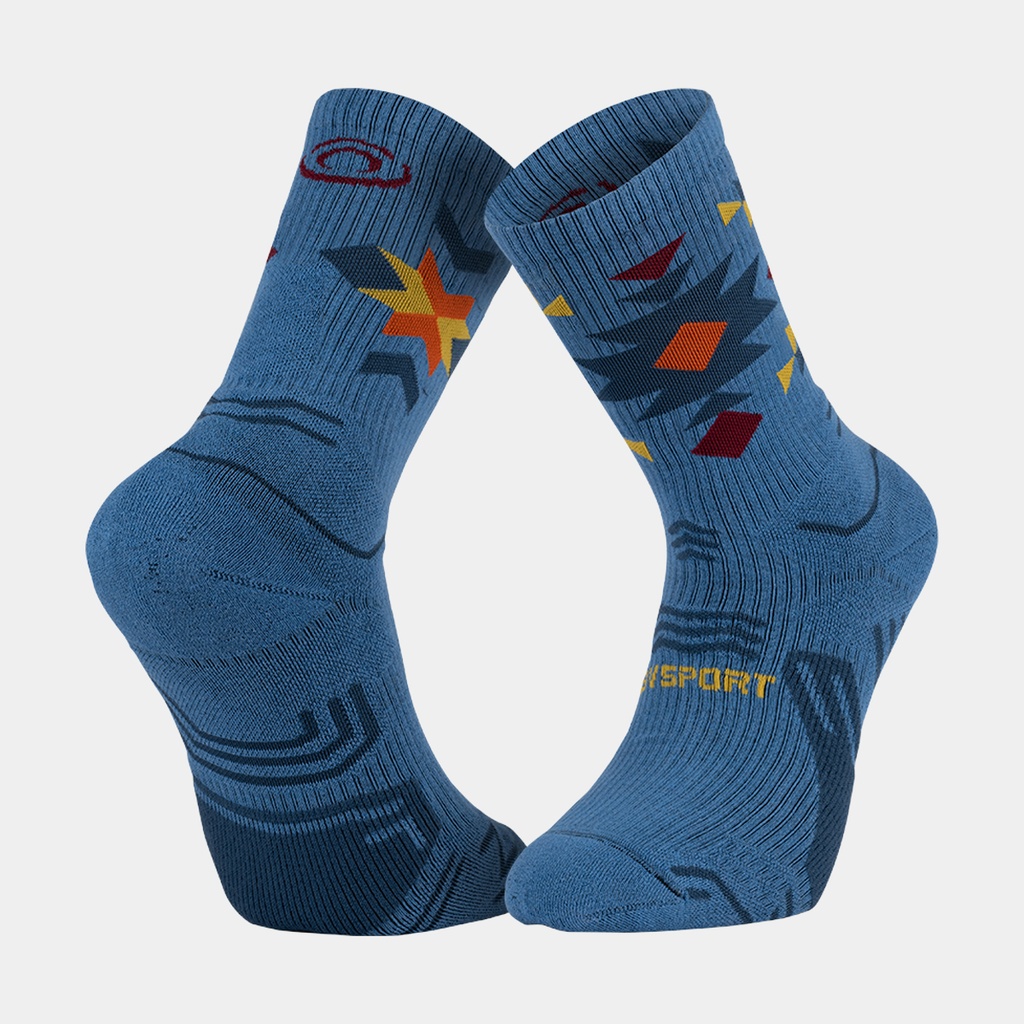 Socquettes Trek GR Lyocell High Bleu Aztèque