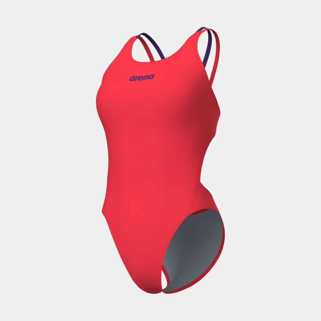Tech Multi Solid Swimsuit Women Bright Coral / Plum