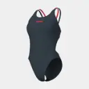Tech Multi Solid Swimsuit Women Asphalt / Bright Coral