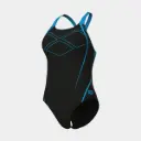 Graphic Swimsuit Women Black / Turquoise