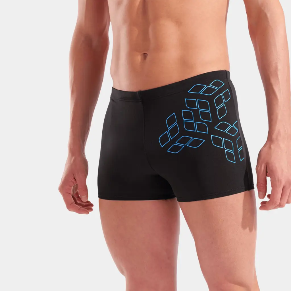 Kikko Graphic Swim Short Black / Turquoise