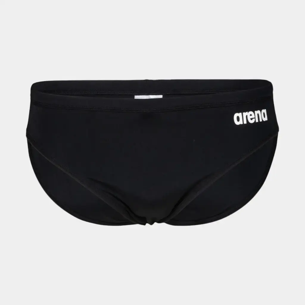 Team Swim Brief Solid Black / White