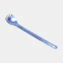 Titanium Long Handle Spork w/ Polished Bowl Blue
