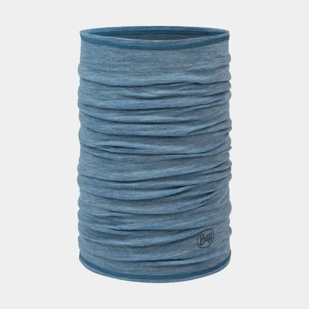 Lightweight Merino Wool Tubular Solid Lake Blue