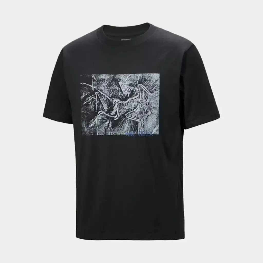 Kragg Cotton Lithographica Shirt Short Sleeves Black