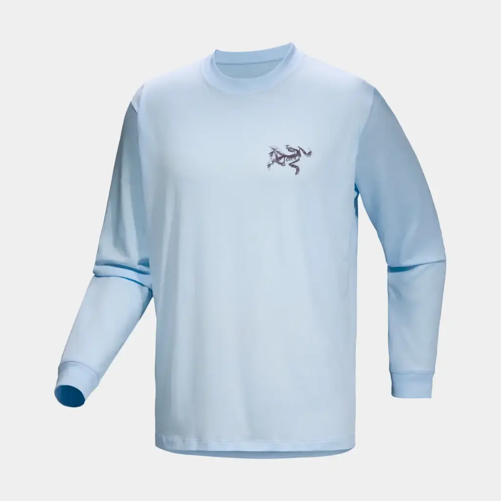 Kragg SL Cotton Bird Tile Long Sleeves Alpine Blue / Moondrop