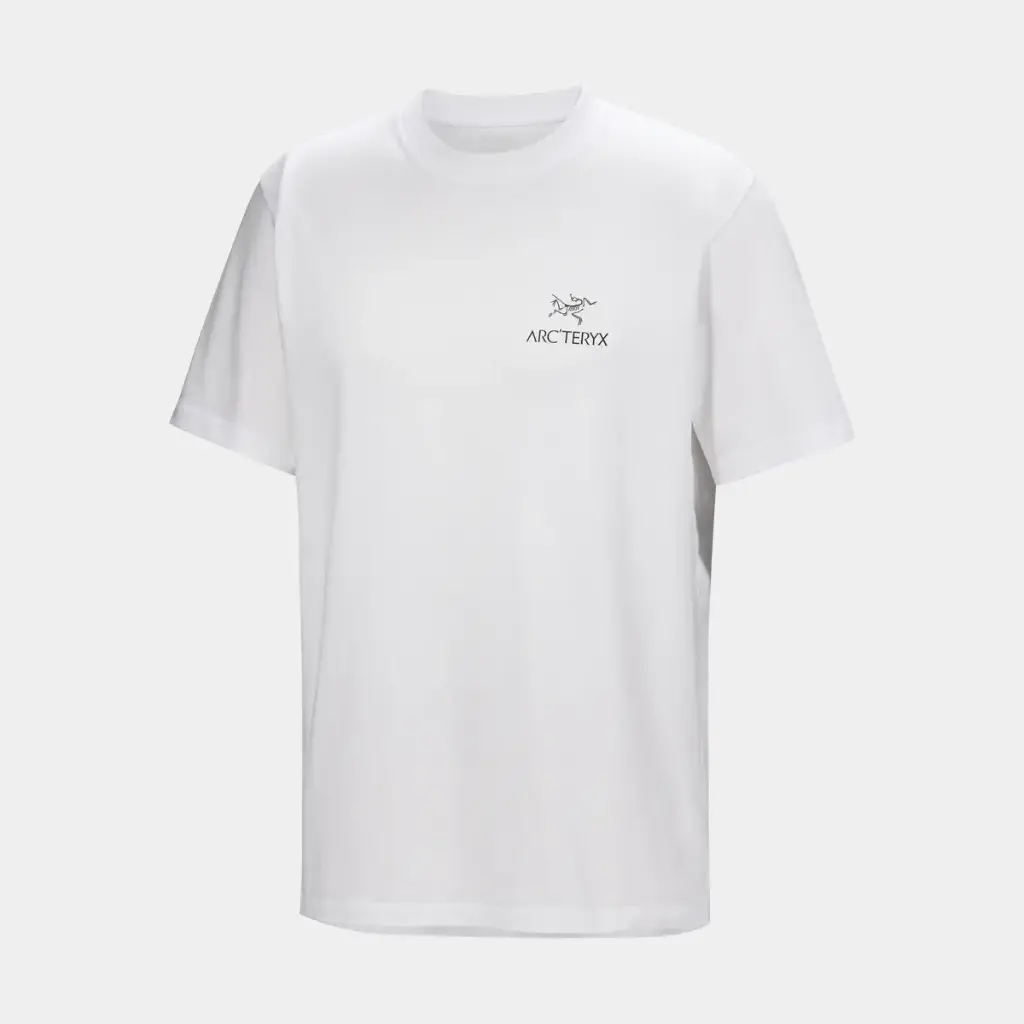 Kragg SL Cotton Bird Word Short Sleeves White Light / Black