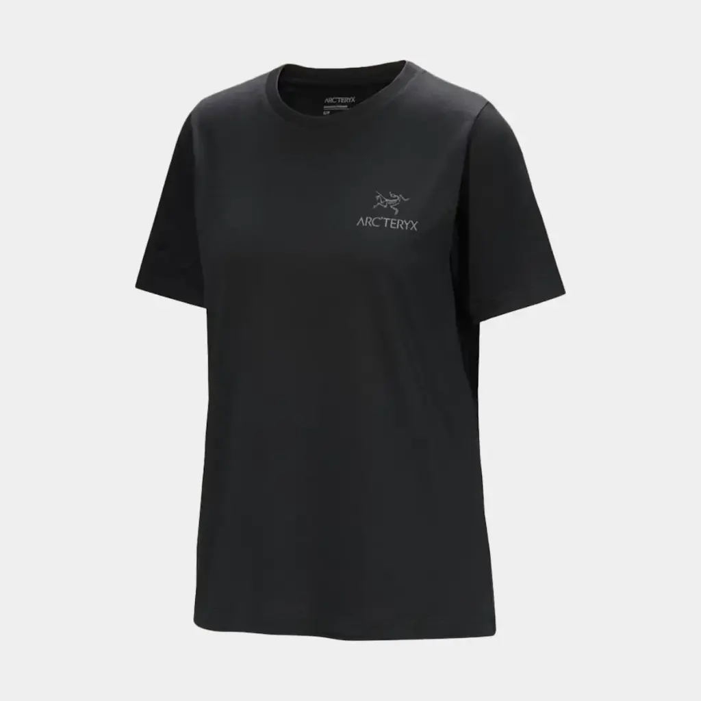 Kragg SL Cotton Emblem Crew Short Sleeves Women Black
