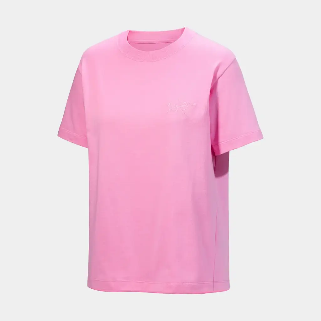 Kragg Cotton Little Bird Crew Shirt Short Sleeves Women Pineberry