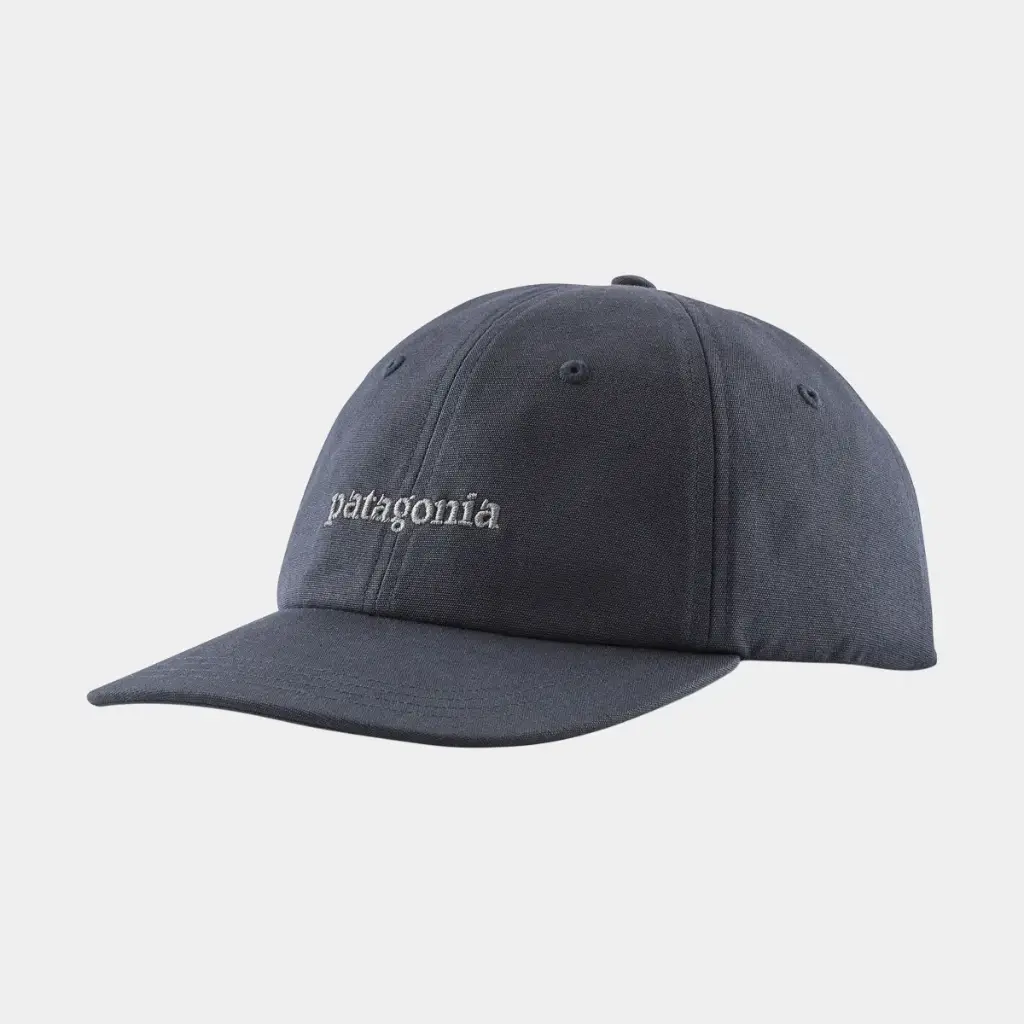 Fitz Roy Icon Trad Cap Text Logo: Smolder Blue
