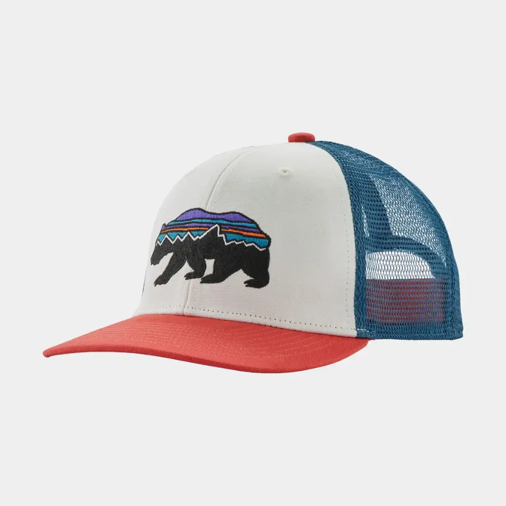 Trucker Hat Kids Fitz Roy Bear: Birch White