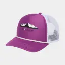 Flat Bill Trucker Hat Piton Purple / White Mountainscape
