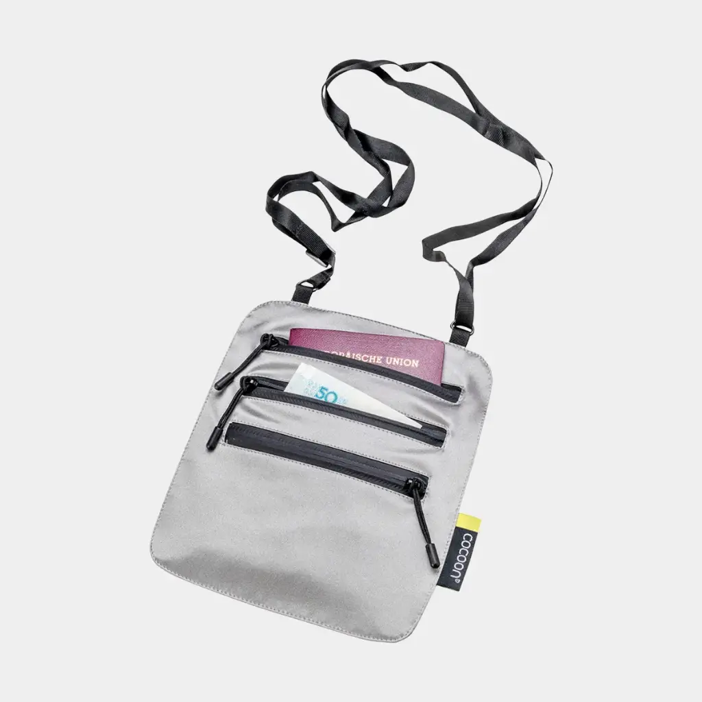 Secret Neck Wallet Silk Sand Grey