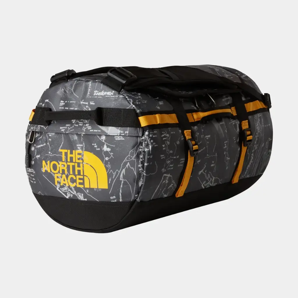 Base Camp Duffel S Anthracite Grey Conrad Topos Print / Summit Gold