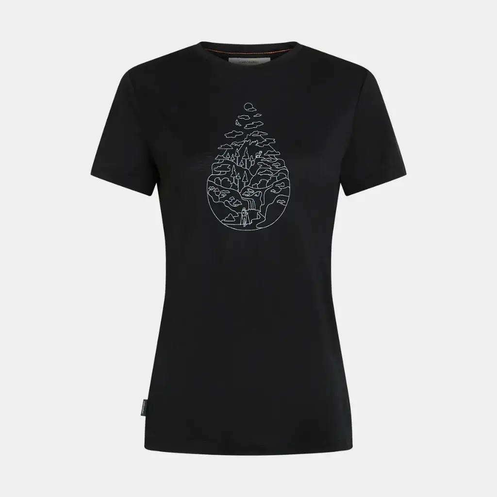 Tech Lite III Short Sleeves Tee 150 Women Hike Path Black