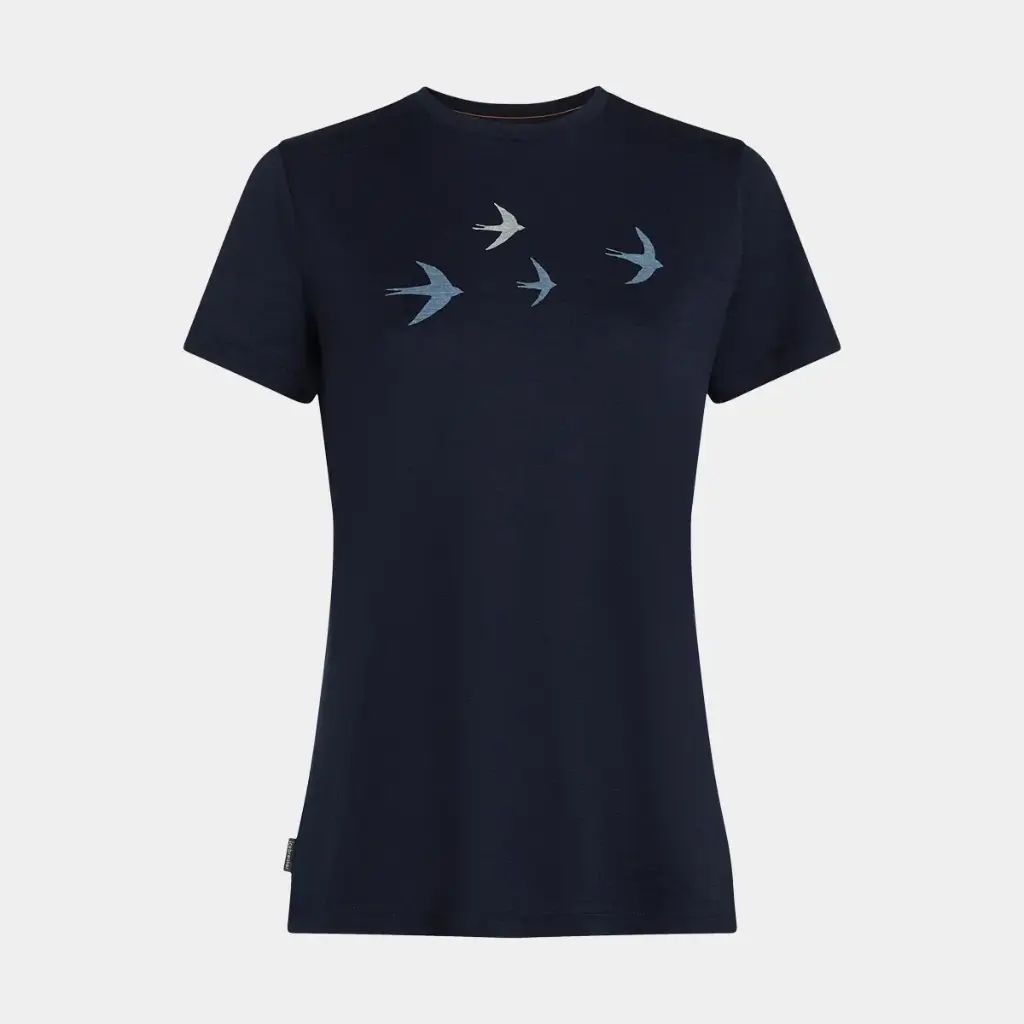 Tech Lite Short Sleeves Tee 150 Women Bird Transit Midnight Navy
