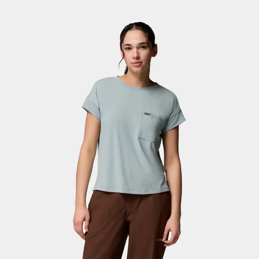 Daniela Falls Short Sleeves Women Crushed Blue