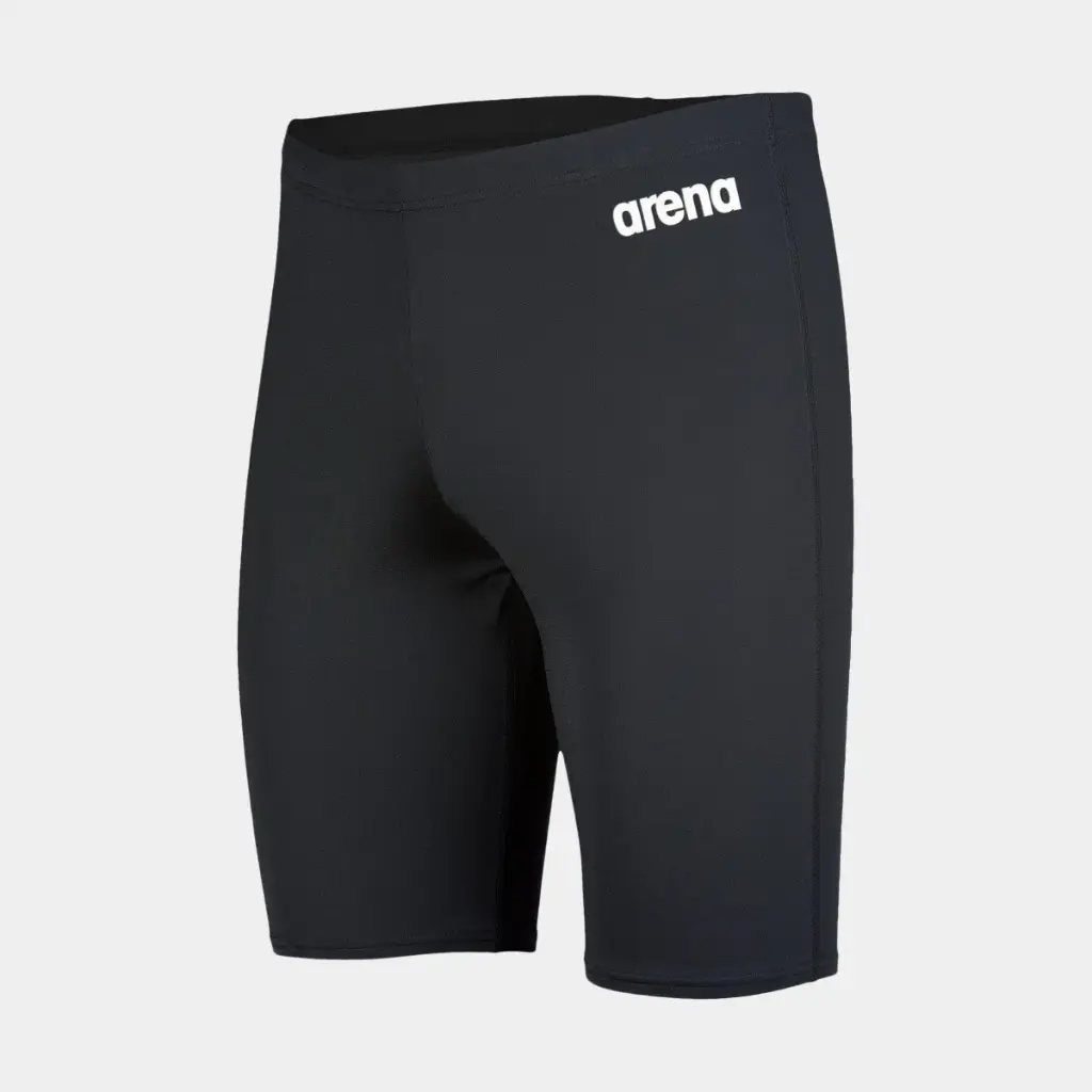 Team Swim Jammer Solid Black / White