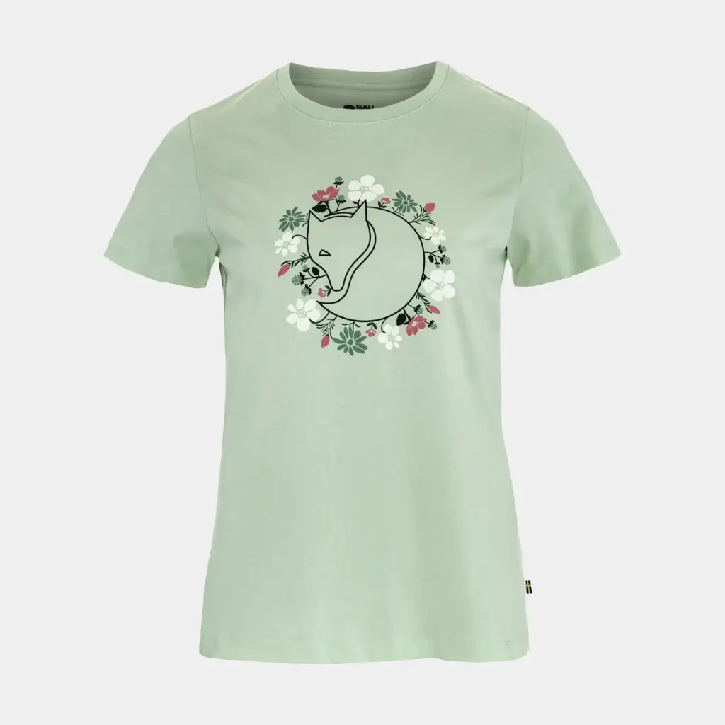 Fjällblomster Fox T-shirt Women Soft Jade