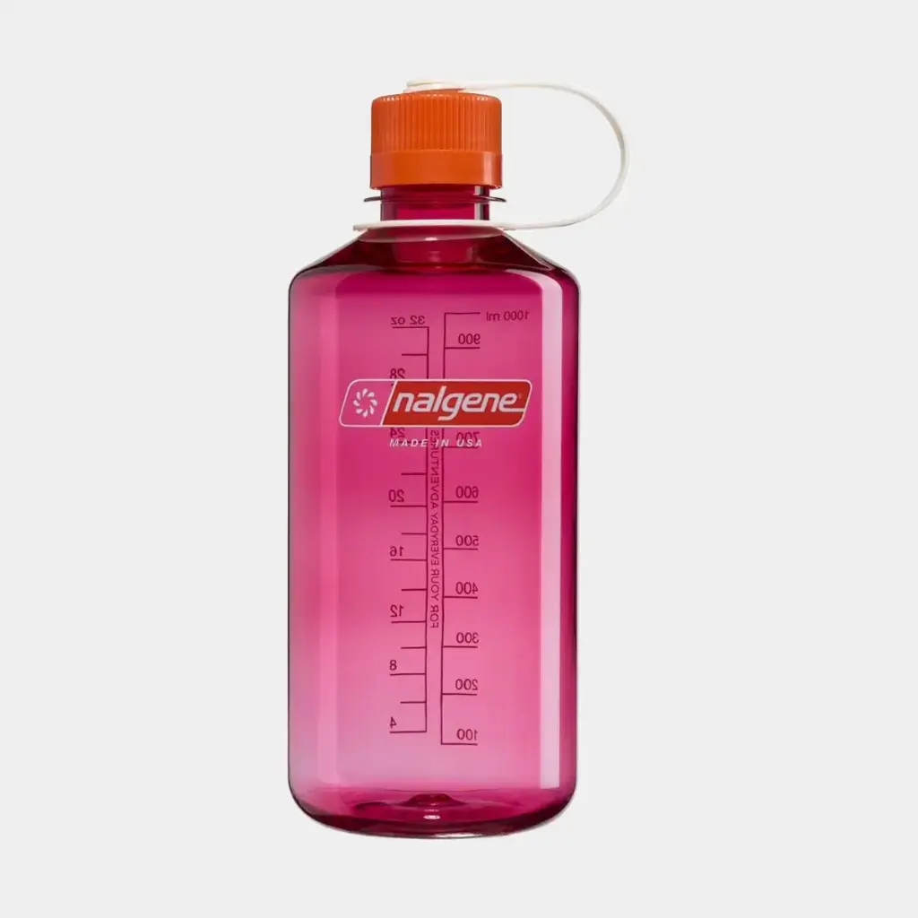 Drinking Bottle Narrow Mouth Sustain 1000ml Fuchsia Purple w/ Flame