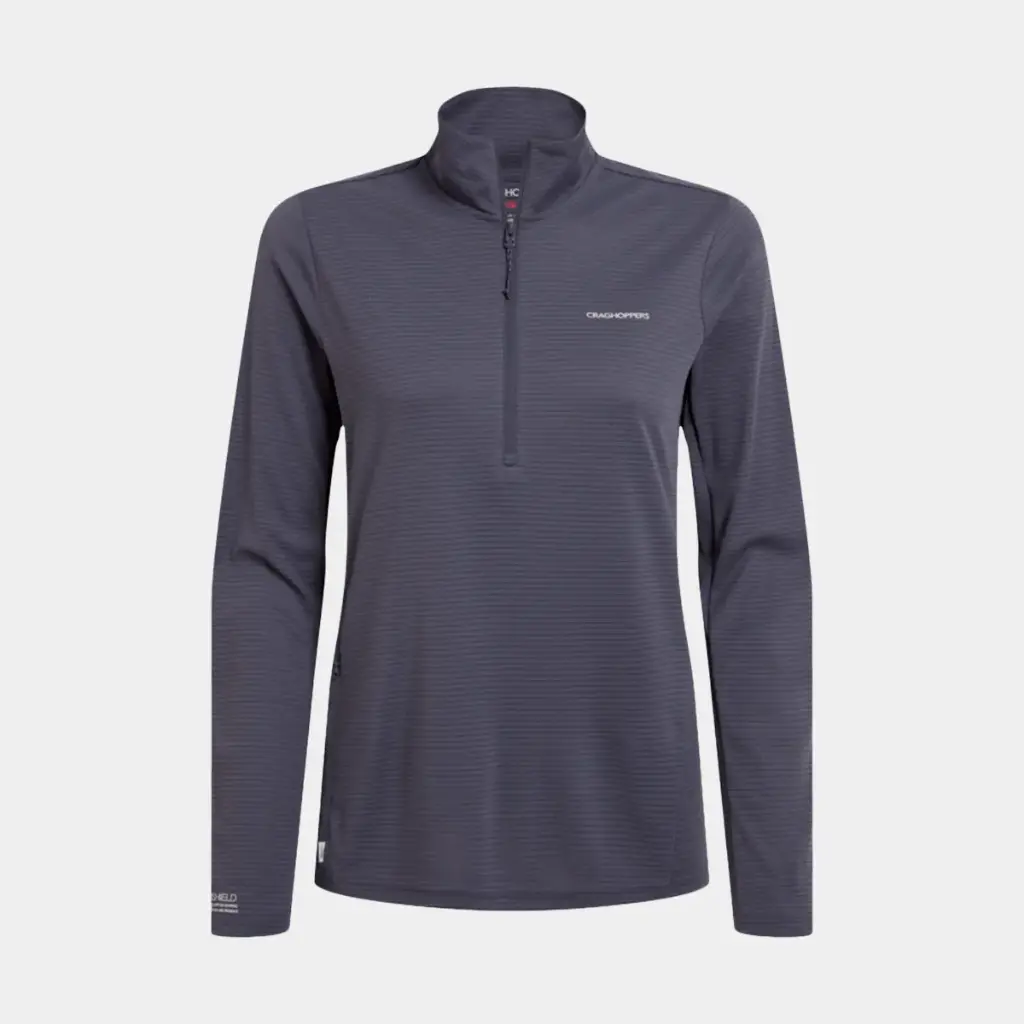 NosiLife SolarShield+ Half Zip Top Women Anthracite