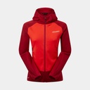 Heuberg Hoody Polartec Fleece Jacket Women Poinciana / Red Dahlia