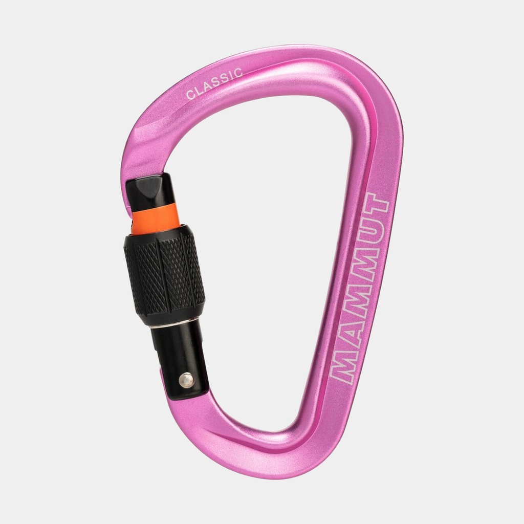 Classic HMS Screwgate Carabiner Screw Gate Pink