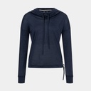 Funnel Hoodie Women Blue Iris Melange