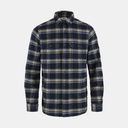Ovik Heavy Flannel Shirt Dark Navy / Buckwheat Brown
