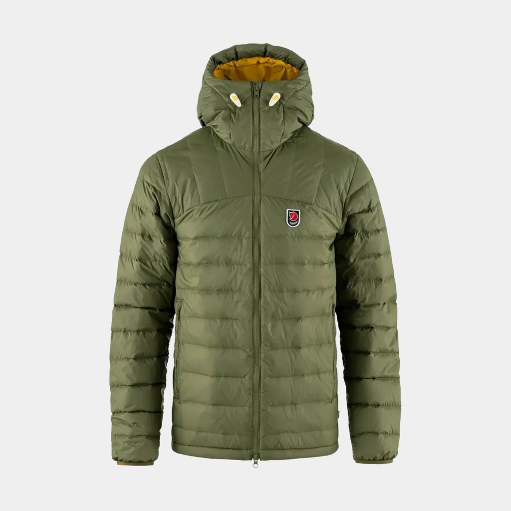 Expedition Pack Down Hoodie Green / Mustard Yellow