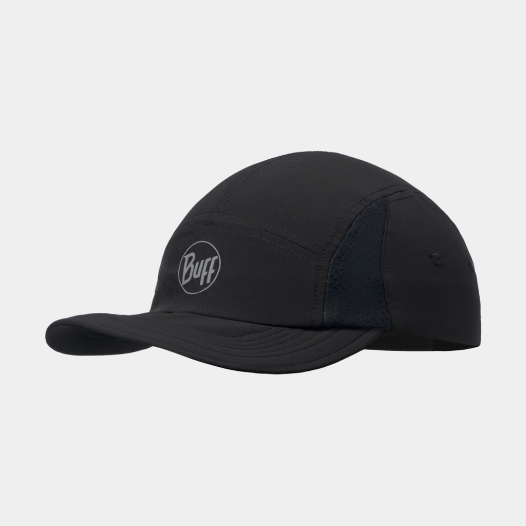 5 Panel Go Cap Solid Black