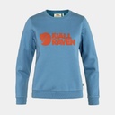Fjällräven Logo Sweater Women Dawn Blue / Terracotta Brown