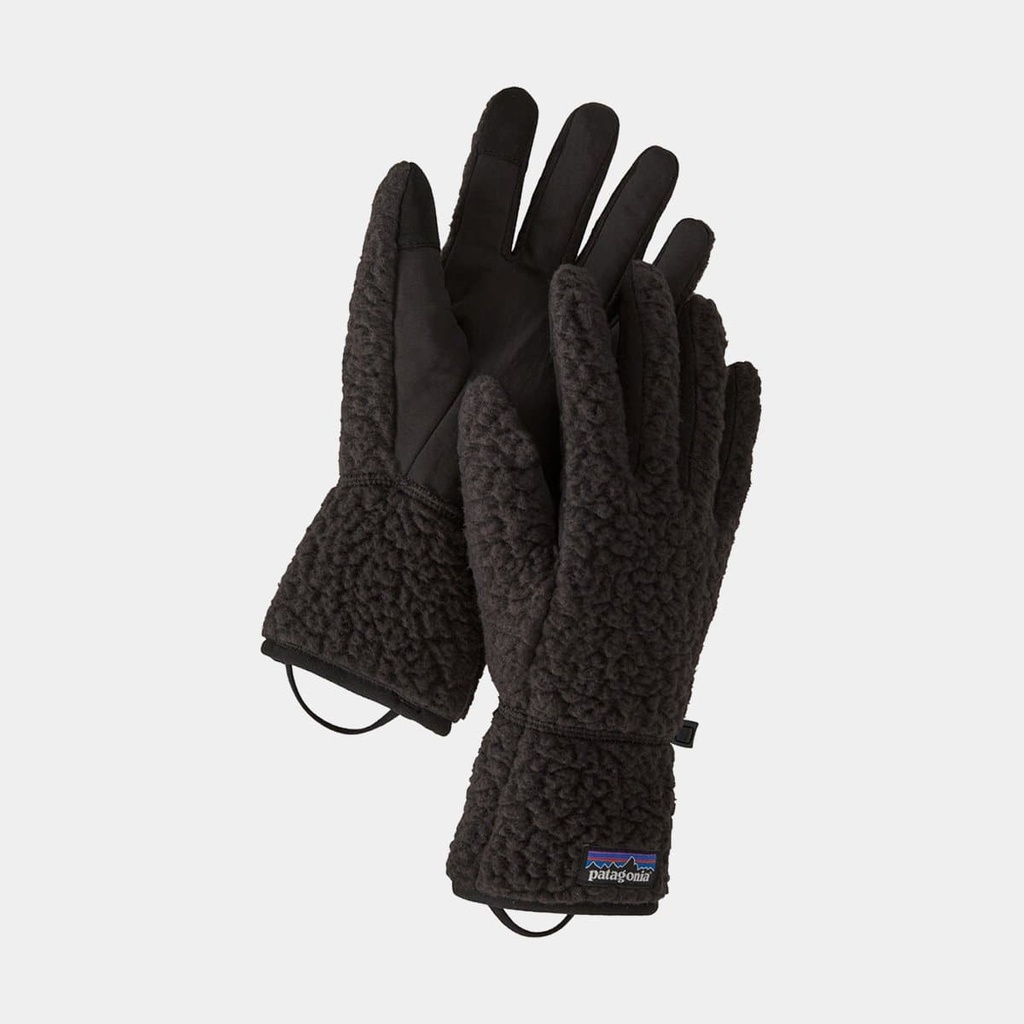 Retro Pile Gloves Black