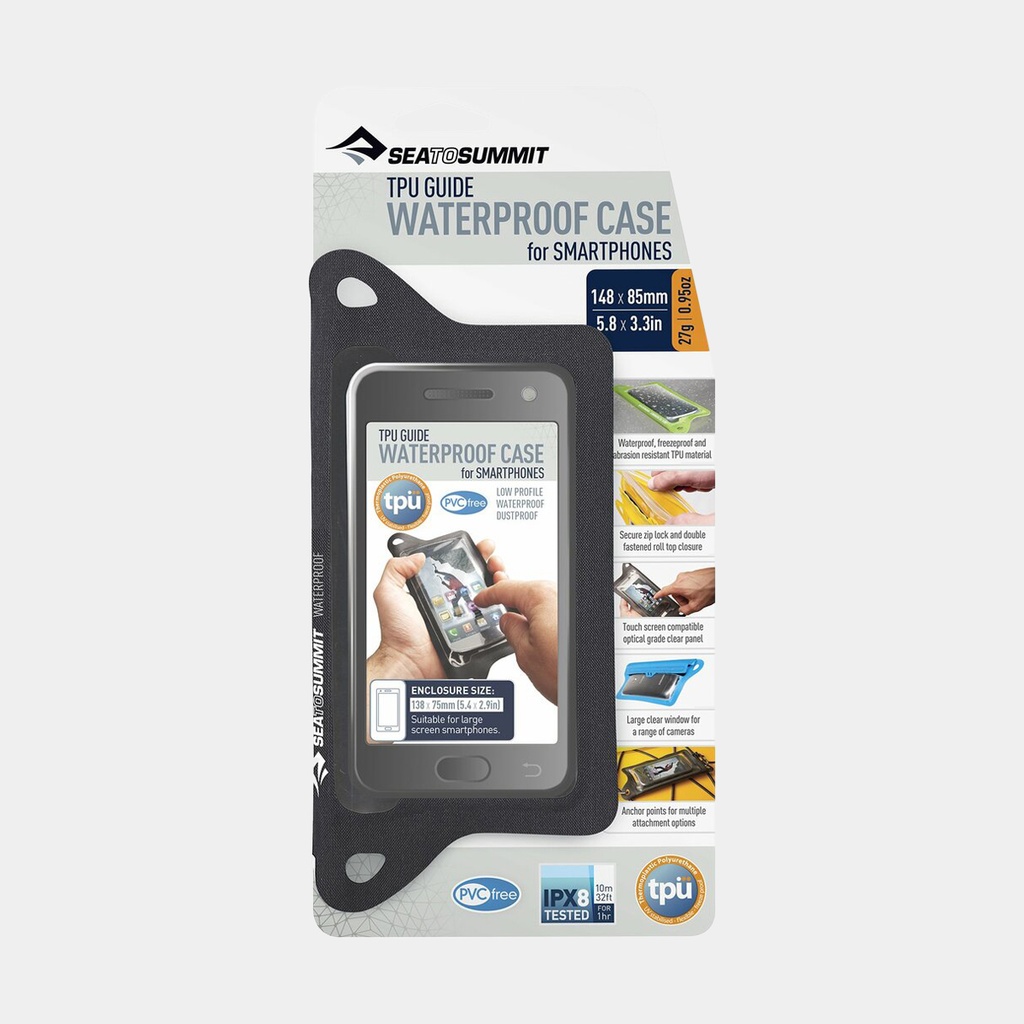 TPU Guide Waterproof Case For Smartphones Black