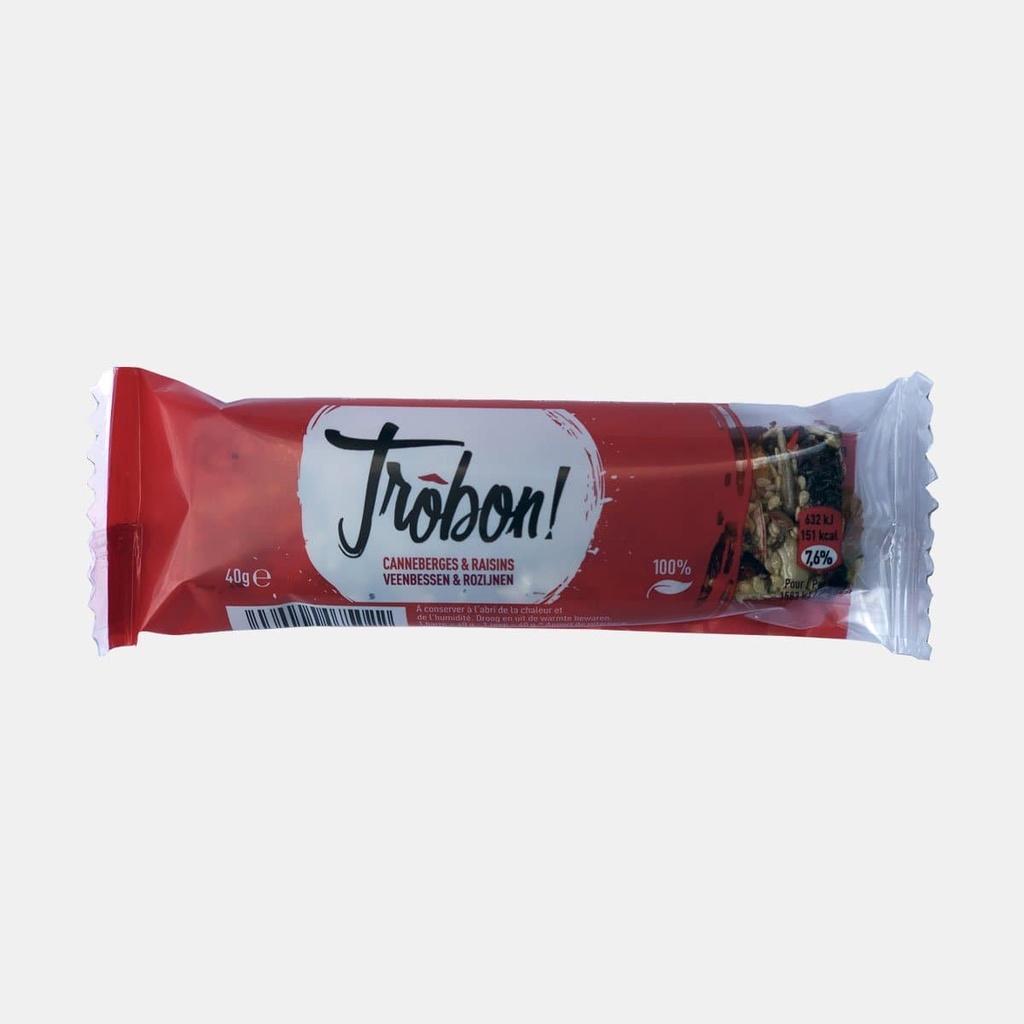 Barres Canneberges & Raisins Bio
