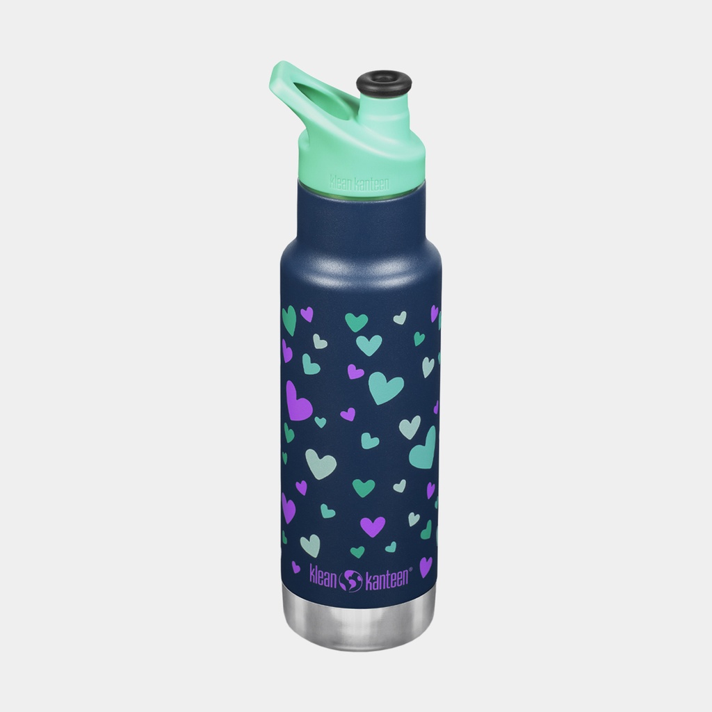 Insulated Classic Kid With Sport Cap 12oz (355ml) Navy Hearts