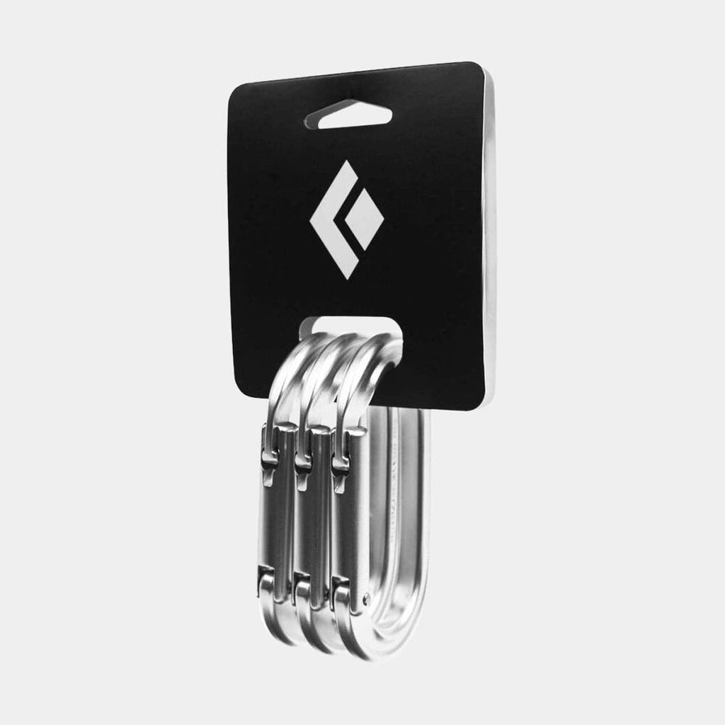 Oval Keylock Carabiner (3-Pack) Polished