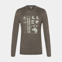 Skiing Bear Long Sleeves Wren Melange / Seneca / Lemon