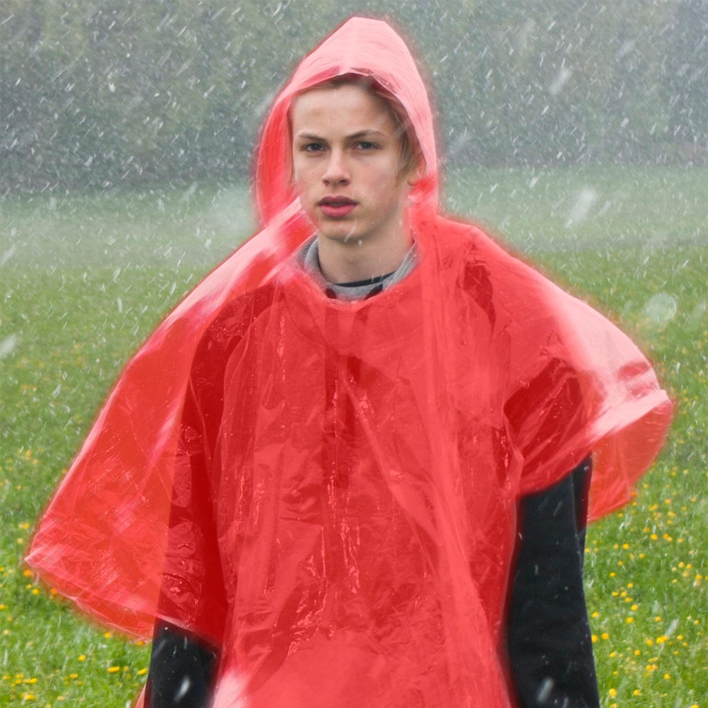 Emergency Poncho Red