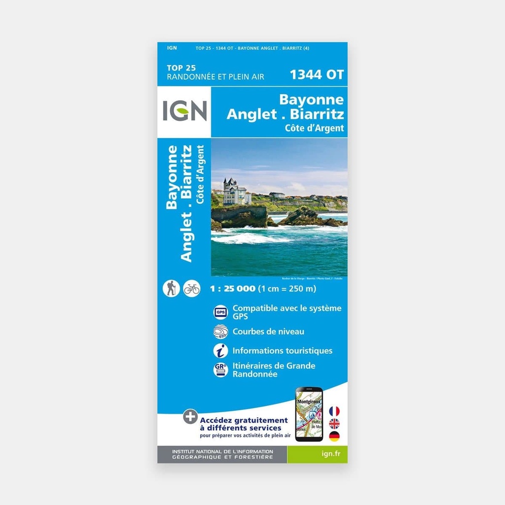 Bayonne / Anglet / Biarritz / Côte d'Argent GPS 1344OT