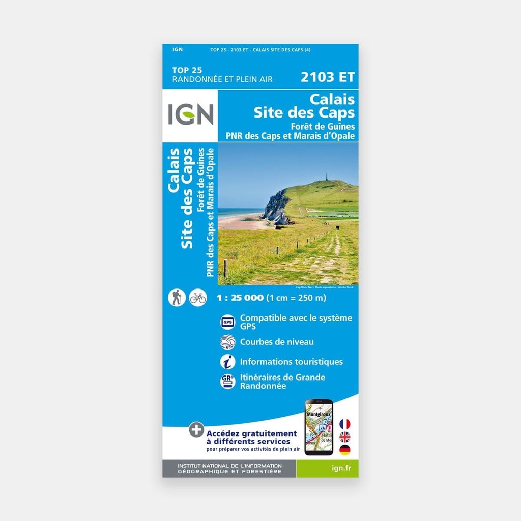 Calais Site des Caps / Forêt de Guînes PNR 1/25 2103ET