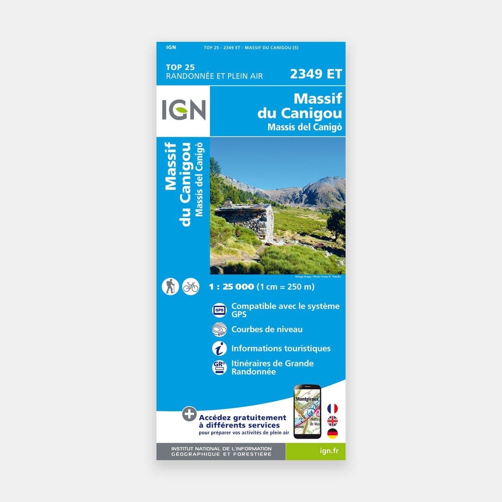 Massif du Canigou 1/25 2349ET