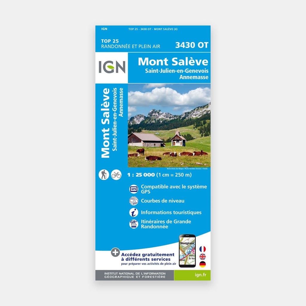 Mont Salève / St-Julien-en-Genevois / Annemasse GPS 1/25 3430OT