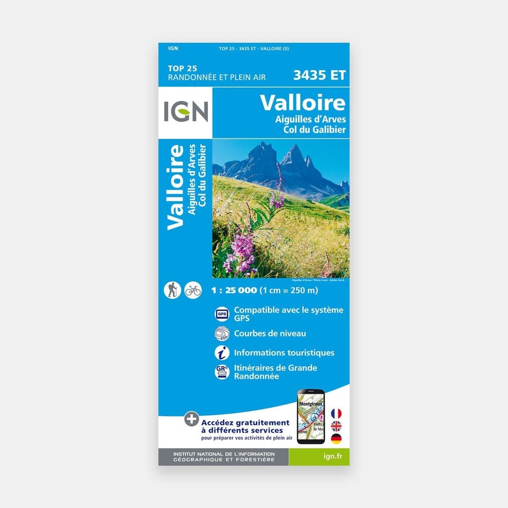 Valloire / Aiguilles d'Arves / Col du Galibier 1/25 3435ET