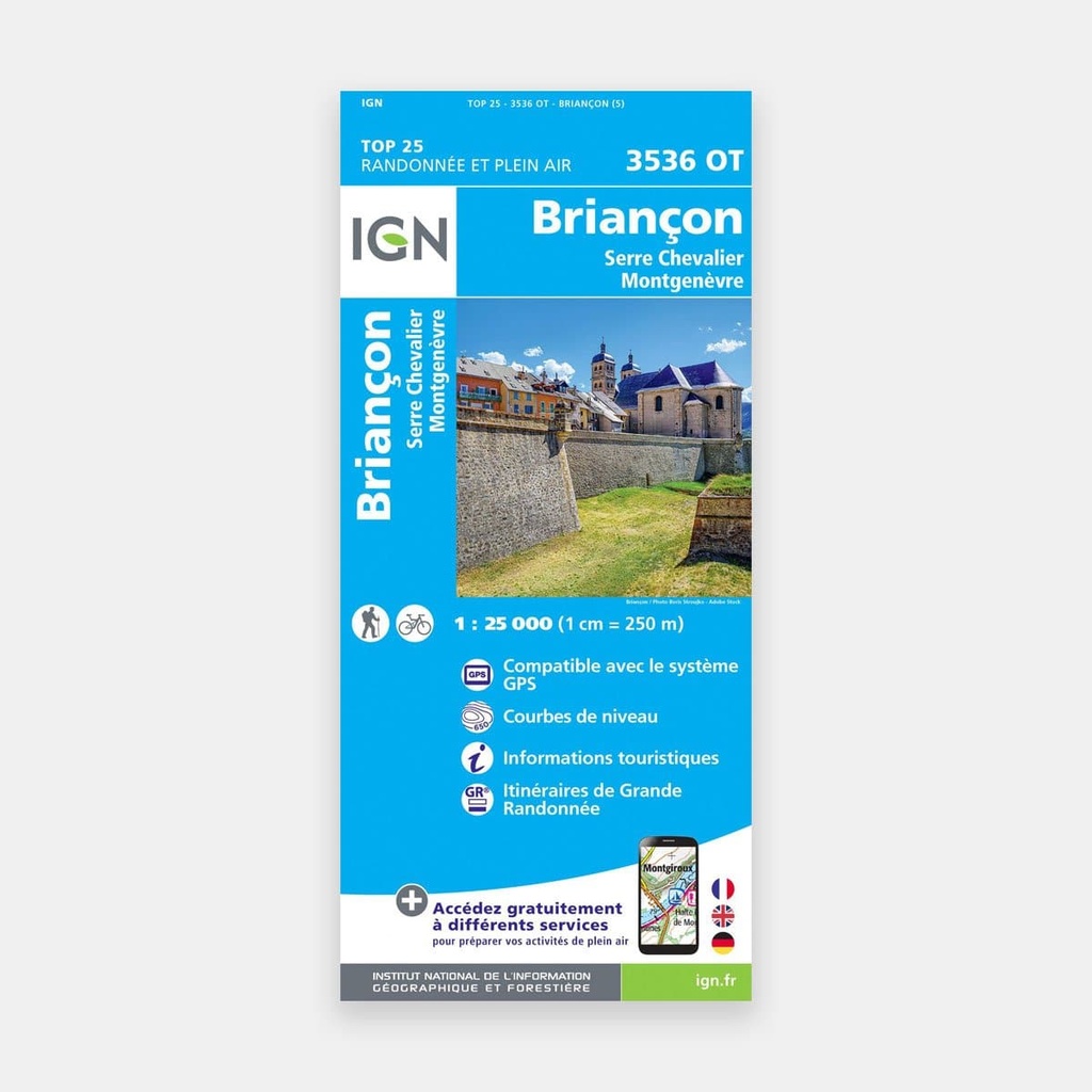 Briançon / Serre-Chevalier / Montgenèvre 1/25 3536OT